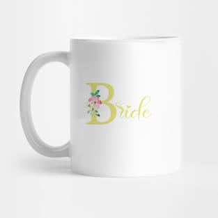 Yellow floral bride illustration Mug